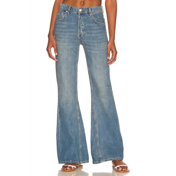NEW FREE PEOPLE new dawn flare jean in belgrade blue - Picture 1 of 4